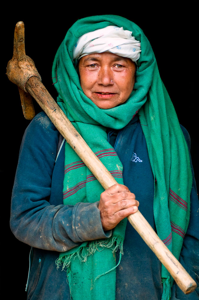 Rekha (50), Roadworker from Nepal, Paro Valley, Bhutan, 2010