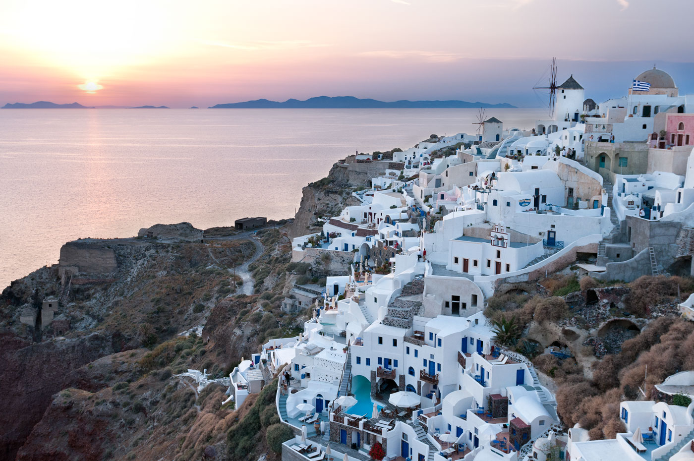 No. 13: Watch the famous sunset from Oia with your lover and a bottle of wine - Oia, Santorini, Greece, 2009