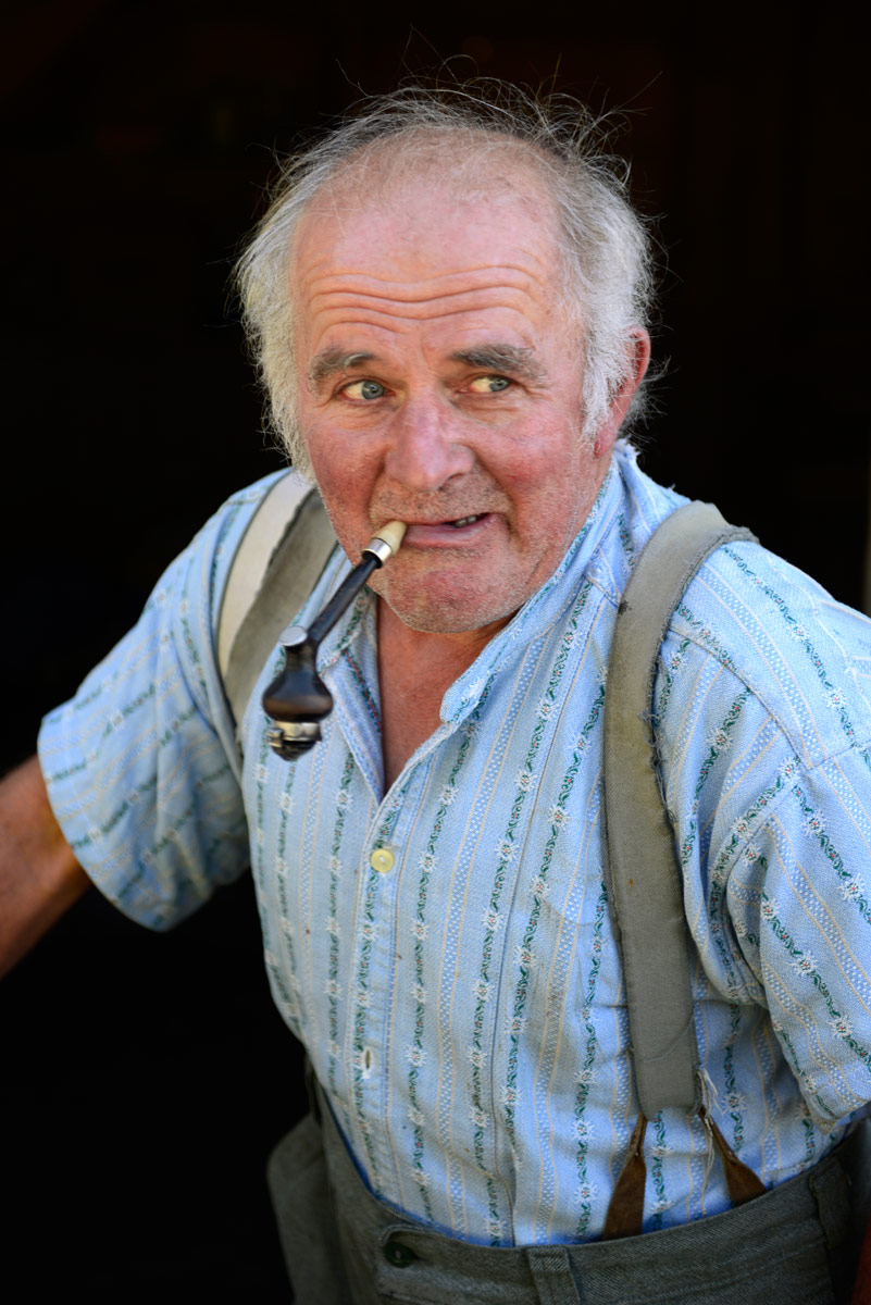 Johann Hautle (64), a legendary «Appenzeller Bauernmaler», Meglisalp, Switzerland, 2012