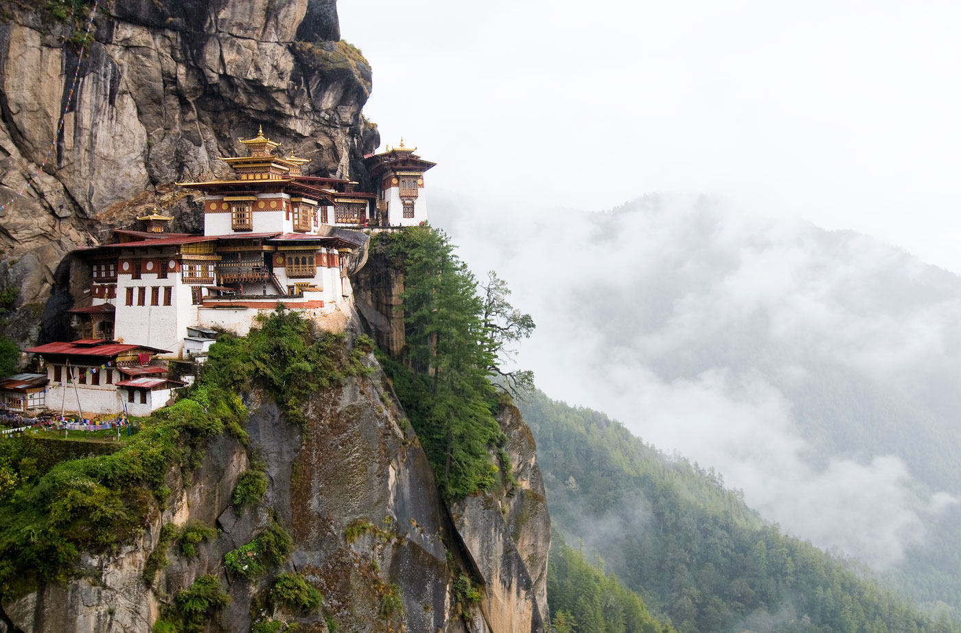 Taktsang Monastery know as «Tiger's Nest», upper Paro valley, 2010