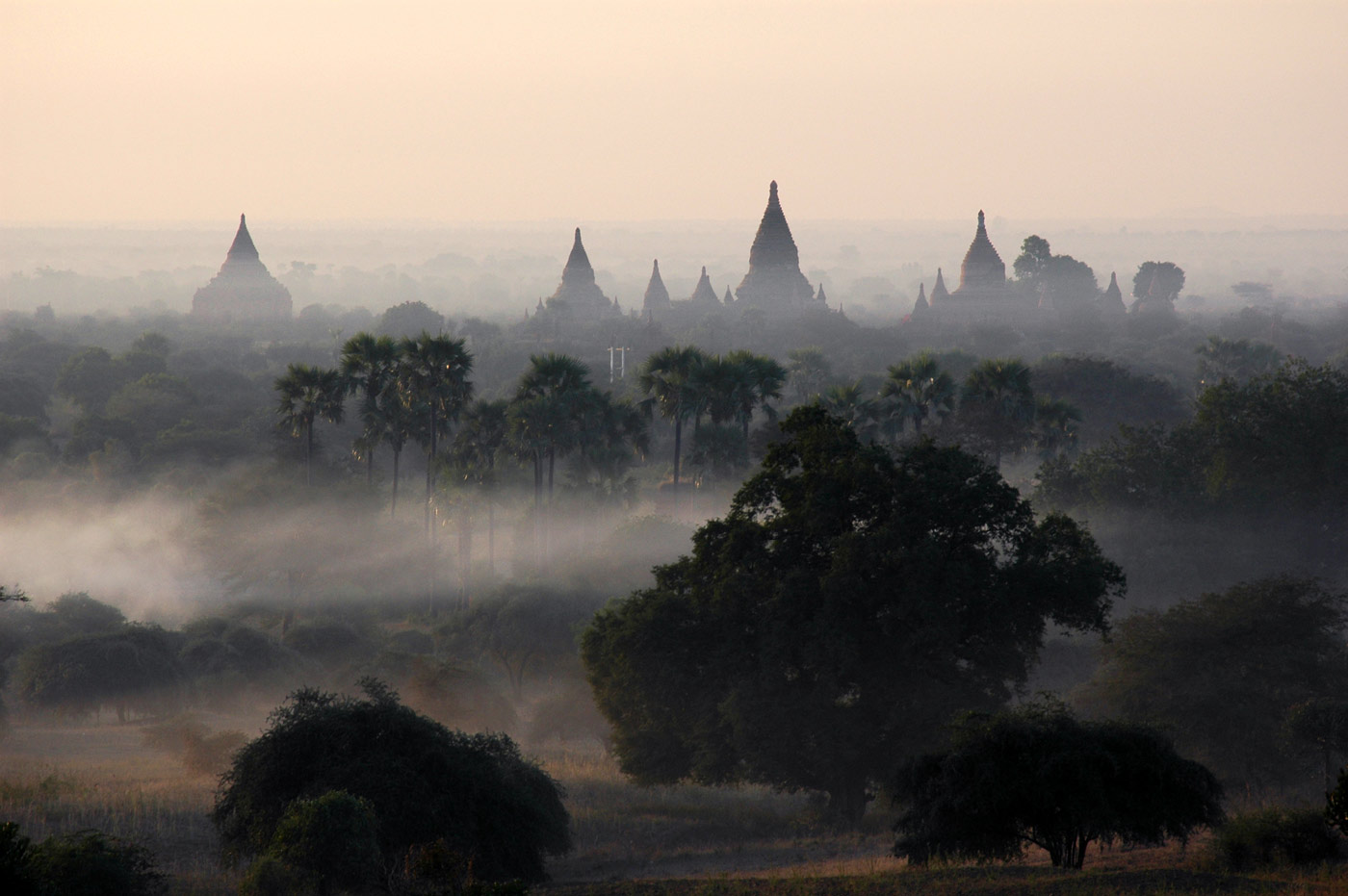 Morning mist, Bagan, 2005