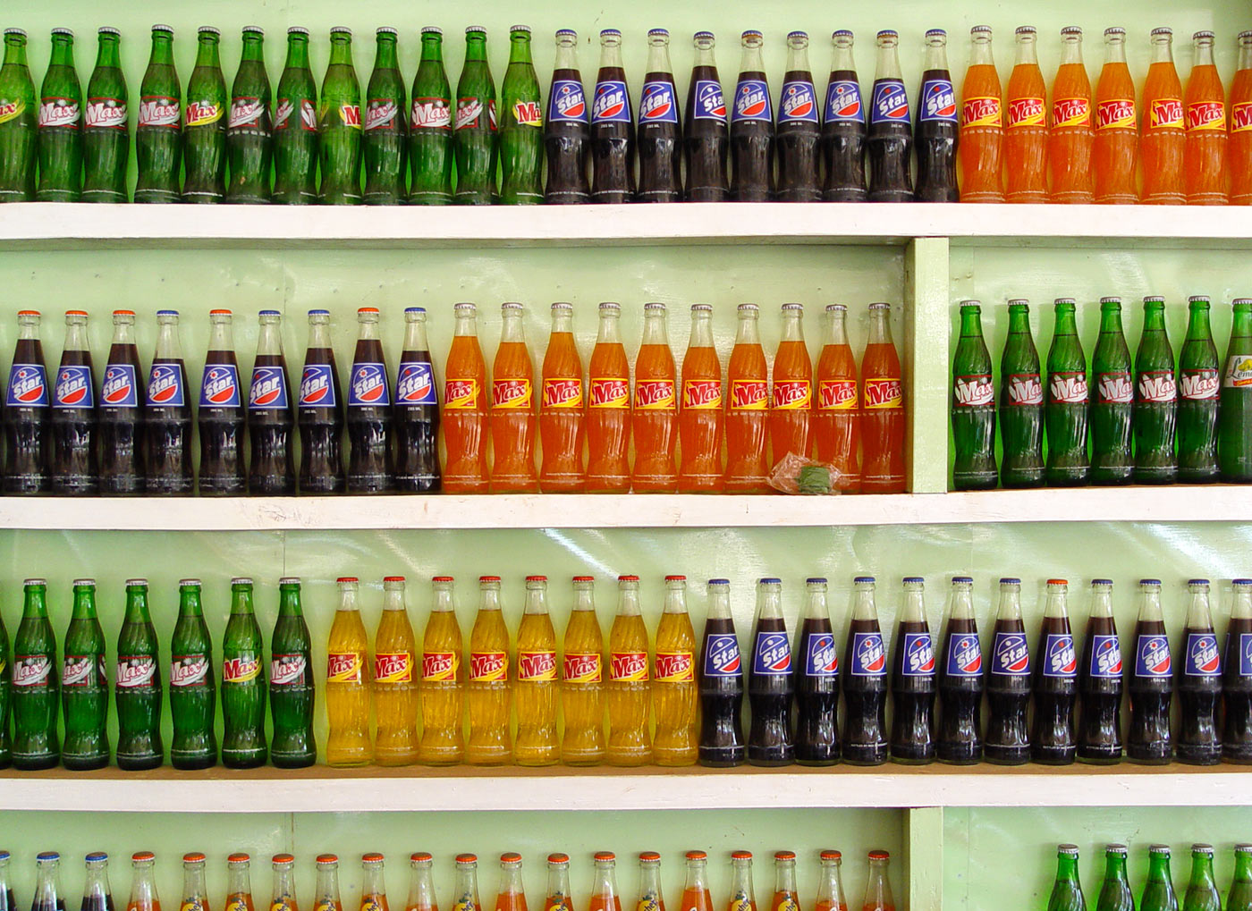 Burmese soft drink bottles, Yangon, 2005