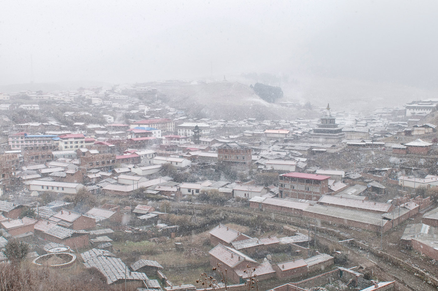 First Snow, Langmusi, Tibetan China, 2010
