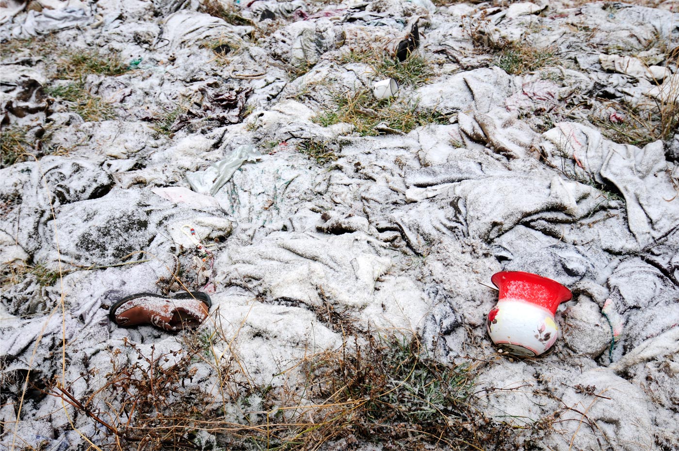 Leftovers after Sky Burial, Langmusi, Tibetan China, 2010