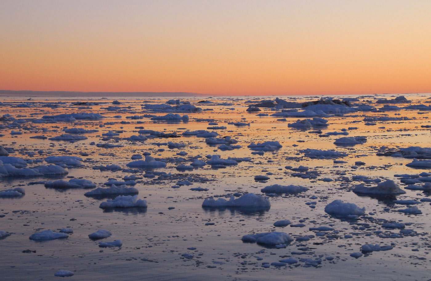 Midnight Sun at Disko Bay, Ilulissat, 2007