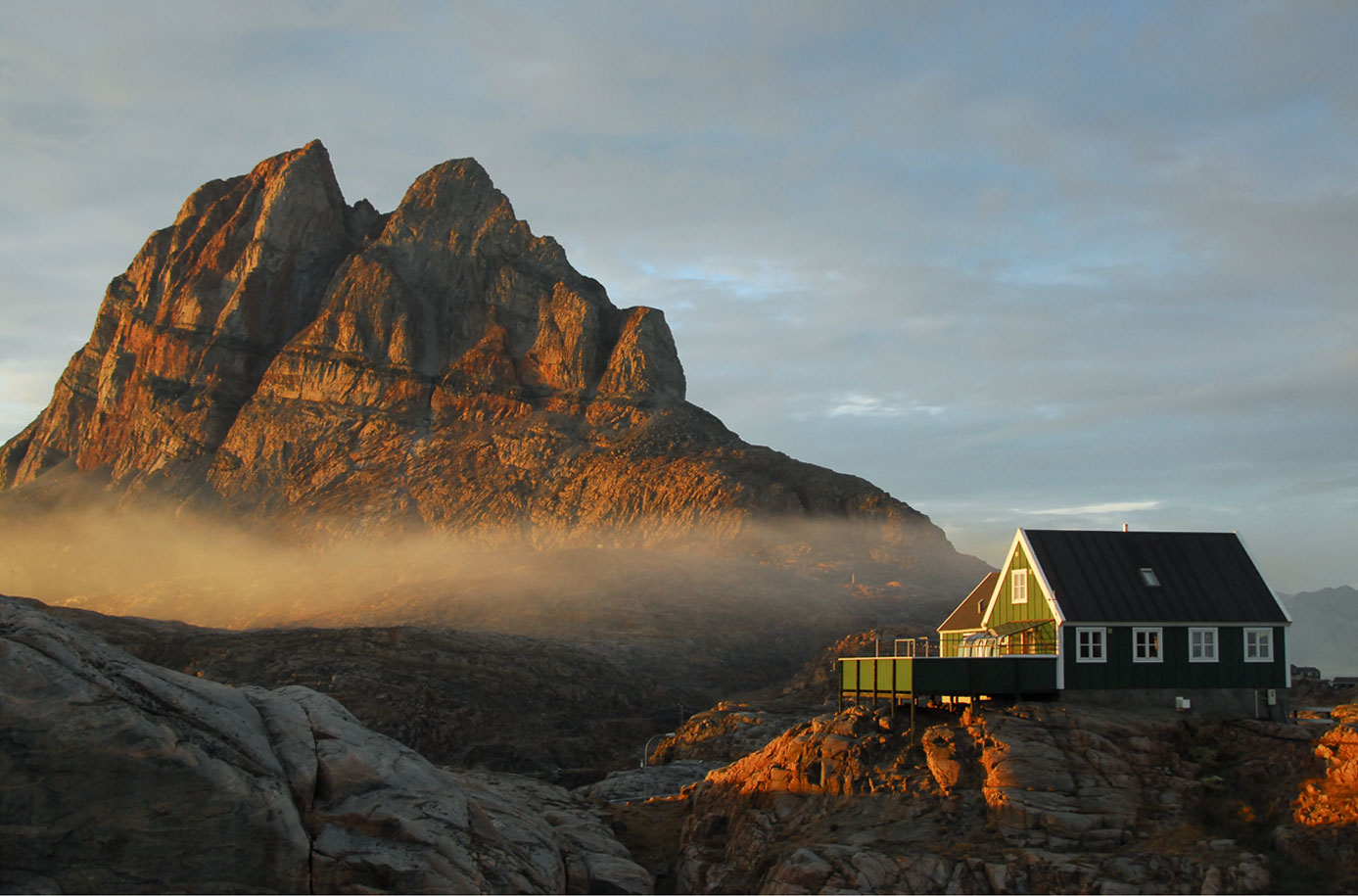 Uummannaq Mountain rising very sharply to the height of 1170m, Uummannaq, 2007