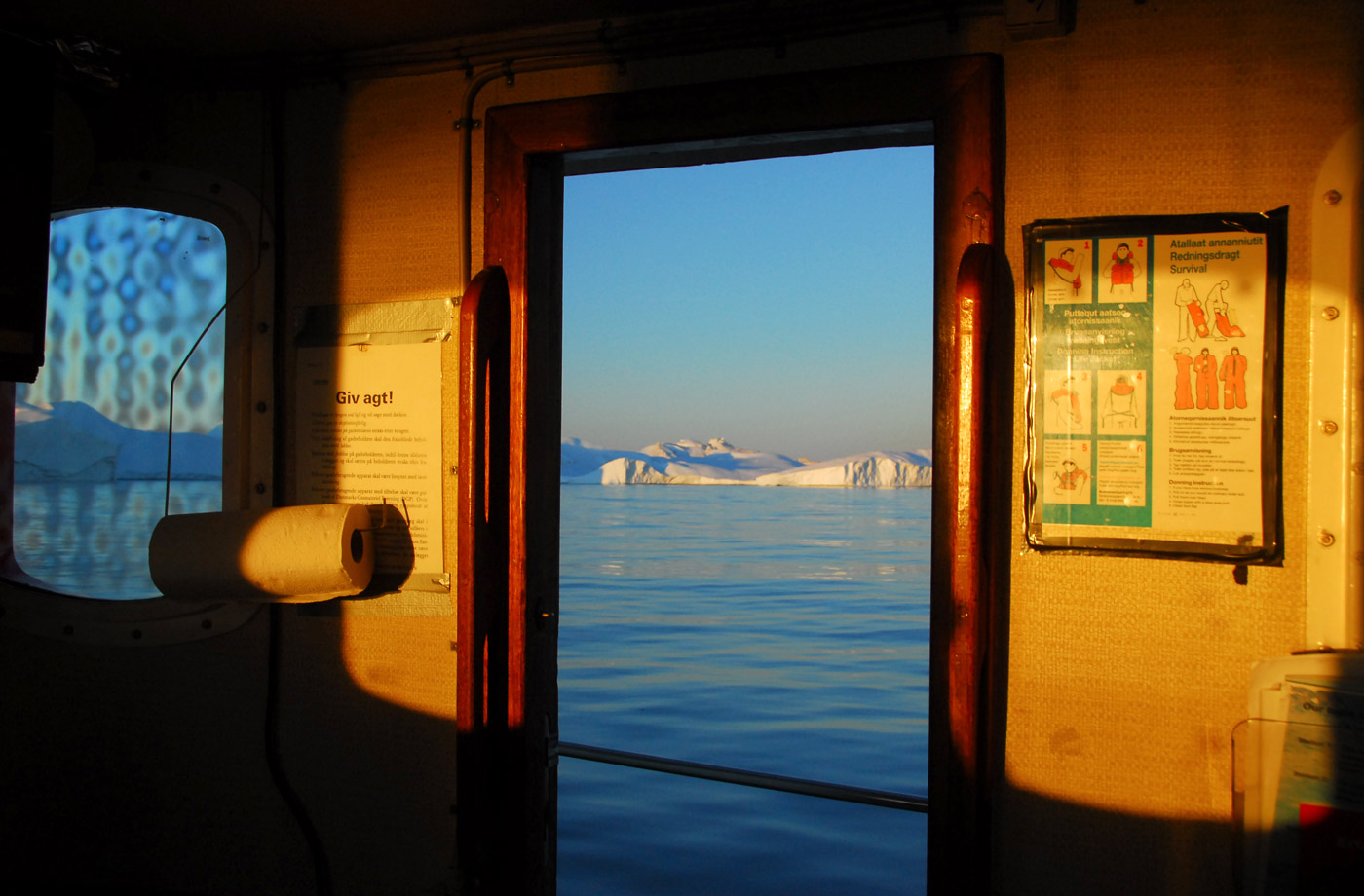 Inside a fishing cutter, Disko Bay, Ilulissat, 2007