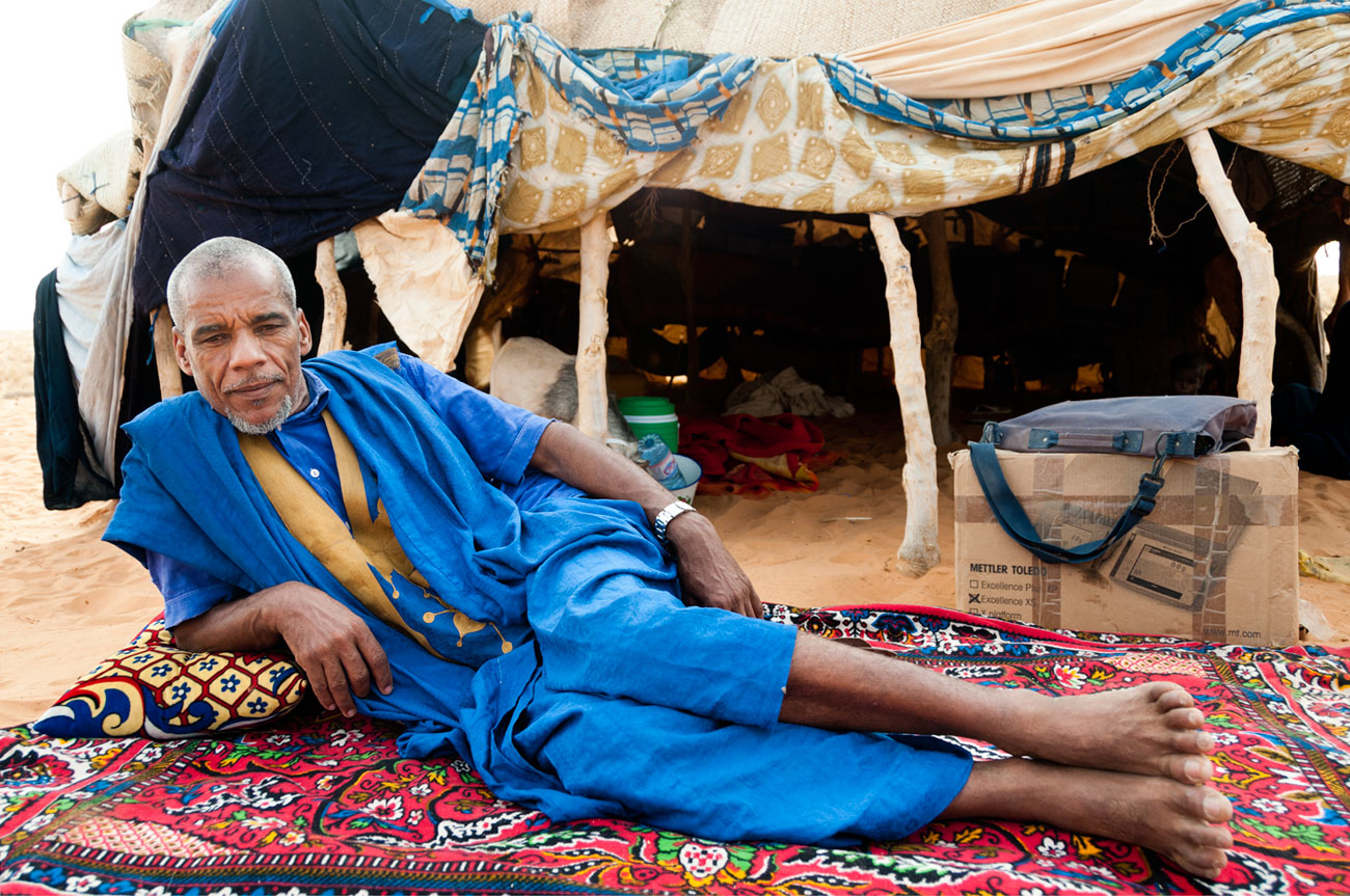 Mohammed, a former leader of salt caravans, Sahara desert north of Timbuktu, 2009 