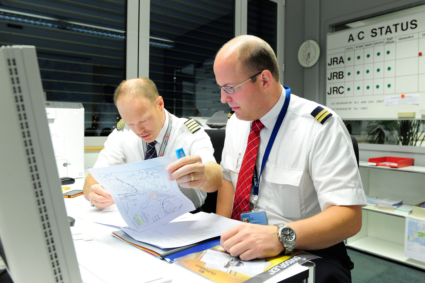 Pilots debriefing, Rega Headquarters Zurich Airport, 2012