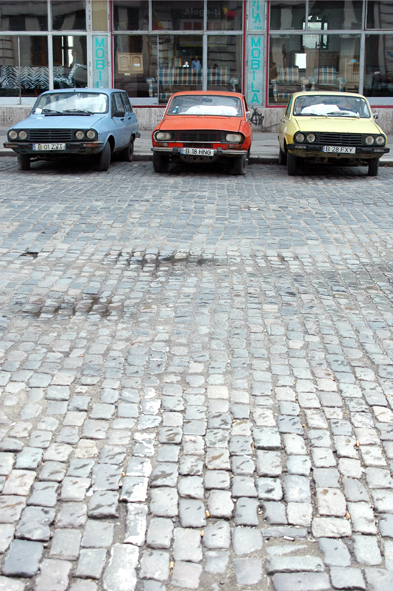 Old Dacias, Bucharest, Romania, 2004