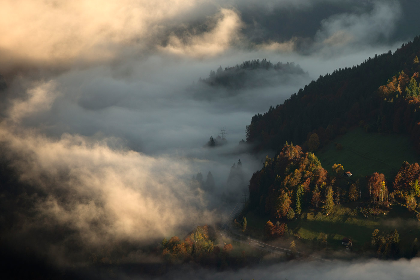 Morning mist, Engelberg (OW), 2012